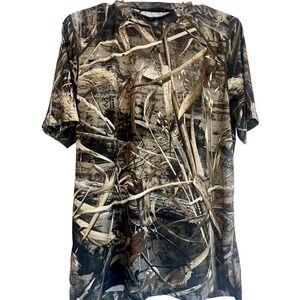 Terramar Real Tree Max 5 Camouflage Short Sleeve Shirt‎ Size S Hunting Outdoors